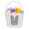 Easter Basket,Easter Baskets for Kids,Small Cute Easter Baskets for Gifts Empty,Easter Bunny Baskets Easter Egg Hunt Bucket,Girls,Boys,Infant,Baby First Easter Basket 7.87 x 5.9 x 6.69"